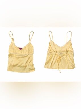 Edikted Butter Yellow Satin Camisole